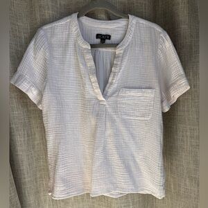 J. Crew White cotton top medium